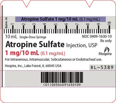 Syringe 1007600 0409-1630-10 Atropine.jpg SYRINGE - Syringe 1007600 0409 1630 10 Atropine